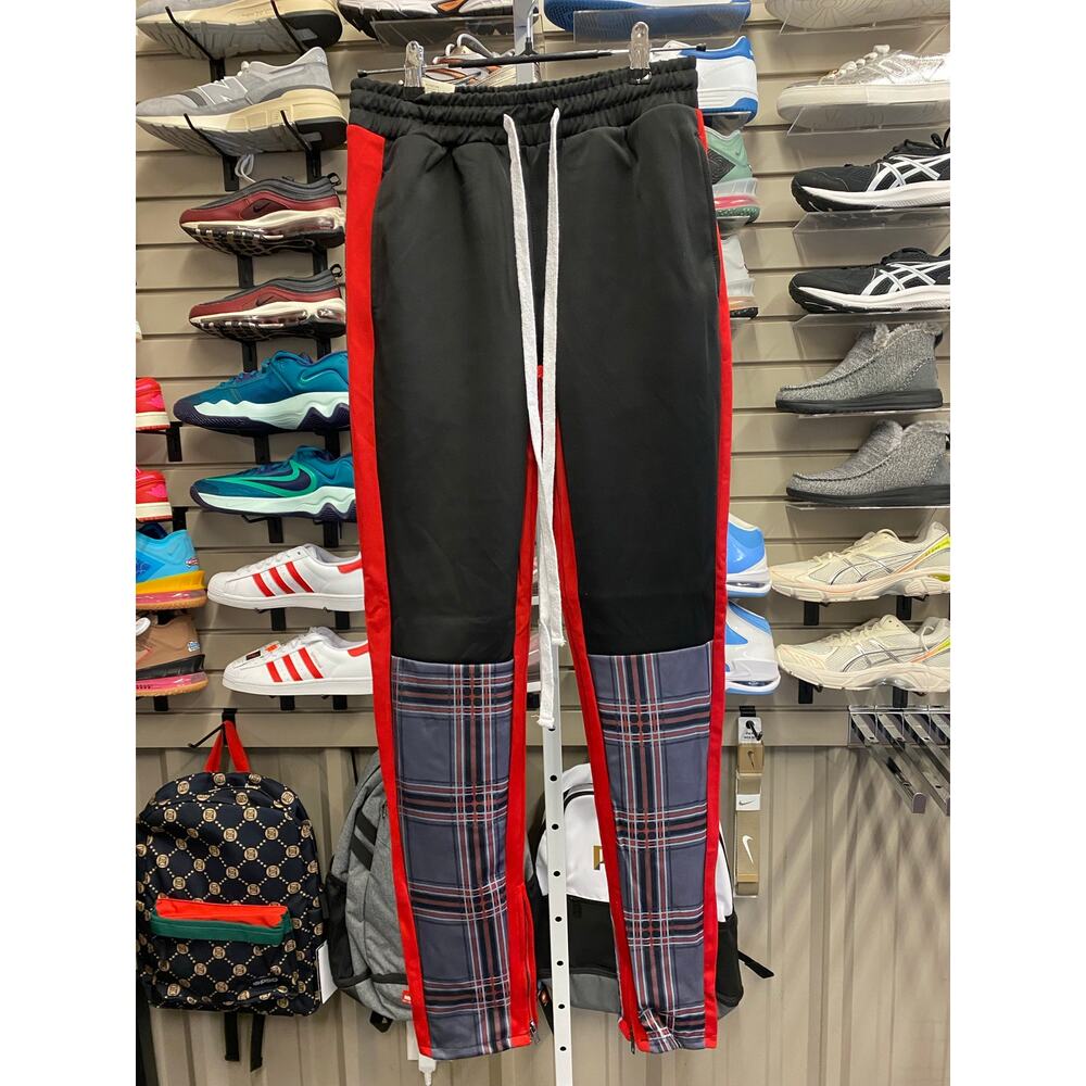 KDNK Plaid Track Pants Comfort Stretch Skinny Tapered Men's Small NWT!